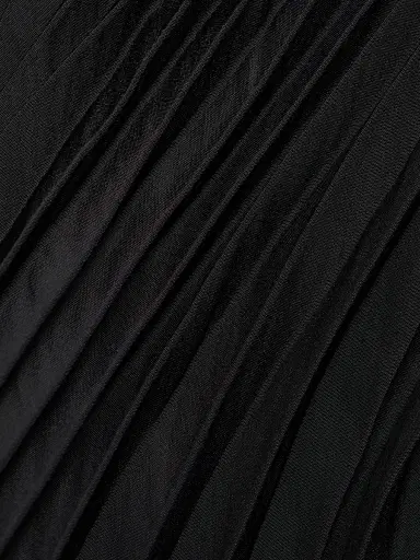 Ramy Brook Women's Roselyn Pleated Lace-Trim Midi Dress - Black - Size XL | Thumbnail 7