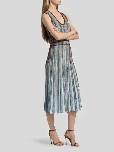 Ramy Brook Women's Arlette Knitted Midi Dress - Sepia Combo - Size XL | Thumbnail 4