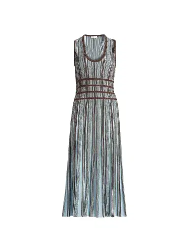 Ramy Brook Women's Arlette Knitted Midi Dress - Sepia Combo - Size XL | Thumbnail 1