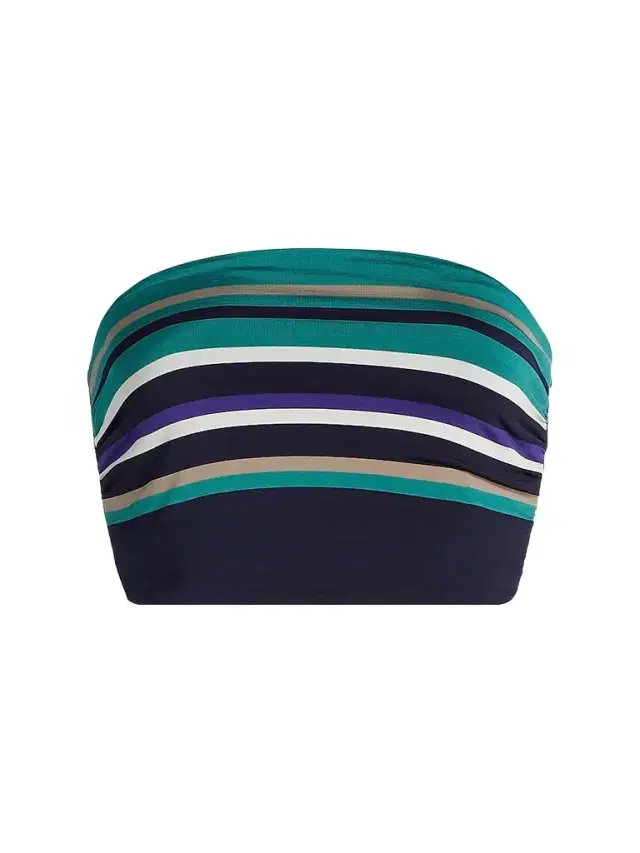 Ramy Brook Women's Raya Striped Tube Top - Jade Stripe Combo