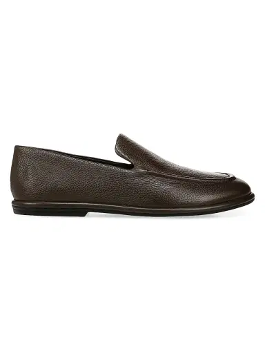 Vince Men's Hann Pebbled Leather Loafers - Cocoa Brown | Thumbnail 1 Vince Men's Hann Pebbled Leather Loafers - Cocoa Brown | Thumbnail 1