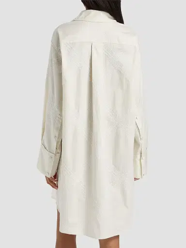 DEREK LAM 10 CROSBY Women's Piper Embroidered Shirtdress | Thumbnail 5