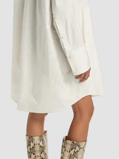DEREK LAM 10 CROSBY Women's Piper Embroidered Shirtdress | Thumbnail 6