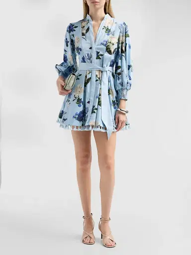 Alice + Olivia Women's Lucy Belted Mini Shirtdress | Thumbnail 2