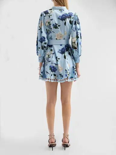 Alice + Olivia Women's Lucy Belted Mini Shirtdress | Thumbnail 3