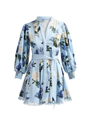 Alice + Olivia Women's Lucy Belted Mini Shirtdress | Thumbnail 1
