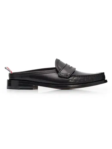 Thom Browne Women's Pleated Varsity Mule Loafers | Thumbnail 1
