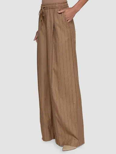 L'Agence Women's Connie Pinstripe Wide-Leg Trousers | Thumbnail 4 L'Agence Women's Connie Pinstripe Wide-Leg Trousers | Thumbnail 4