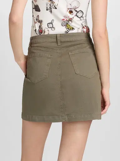 L'AGENCE Women's Dora Cotton Mini Skirt - Smokey Olive | Thumbnail 5 L'AGENCE Women's Dora Cotton Mini Skirt - Smokey Olive | Thumbnail 5
