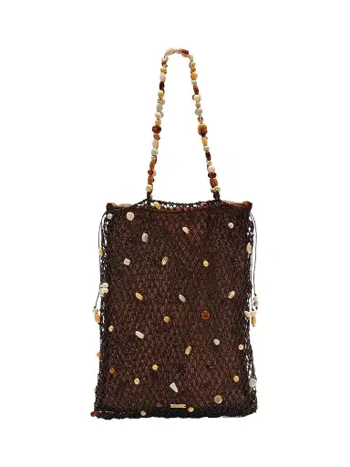 Cult Gaia Women's Mercier Beaded Leather Tote Bag | Thumbnail 1 Cult Gaia Women's Mercier Beaded Leather Tote Bag | Thumbnail 1