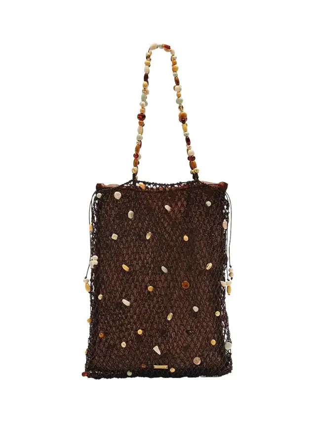Cult Gaia Women's Mercier Beaded Leather Tote Bag - Luwak Bauble