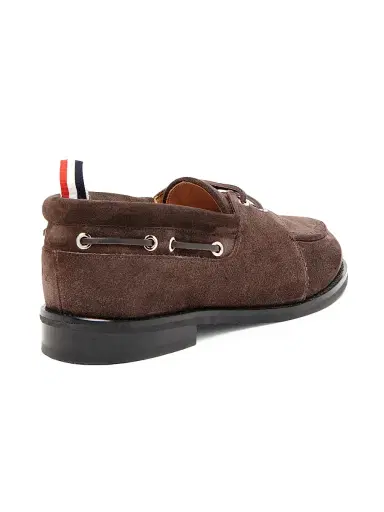 Thom Browne Men's Padded Suede Boat Shoes | Thumbnail 2 Thom Browne Men's Padded Suede Boat Shoes | Thumbnail 2