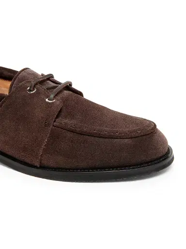 Thom Browne Men's Padded Suede Boat Shoes | Thumbnail 4 Thom Browne Men's Padded Suede Boat Shoes | Thumbnail 4