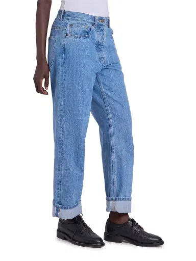 Thom Browne Women's Washed Classic 5-Pocket Selvedge Jeans - Light Blue - Size 10 | Thumbnail 4 Thom Browne Women's Washed Classic 5-Pocket Selvedge Jeans - Light Blue - Size 10 | Thumbnail 4
