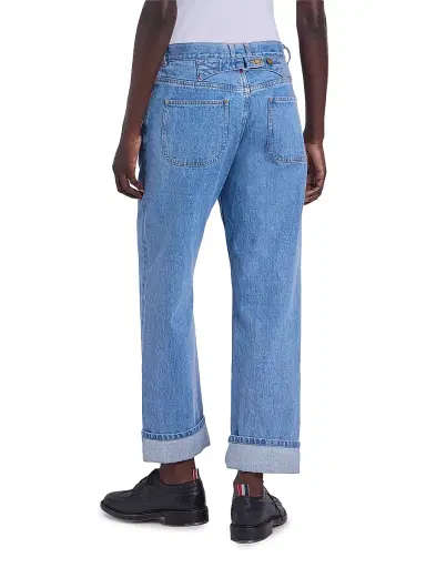 Thom Browne Women's Washed Classic 5-Pocket Selvedge Jeans - Light Blue - Size 10 | Thumbnail 5 Thom Browne Women's Washed Classic 5-Pocket Selvedge Jeans - Light Blue - Size 10 | Thumbnail 5