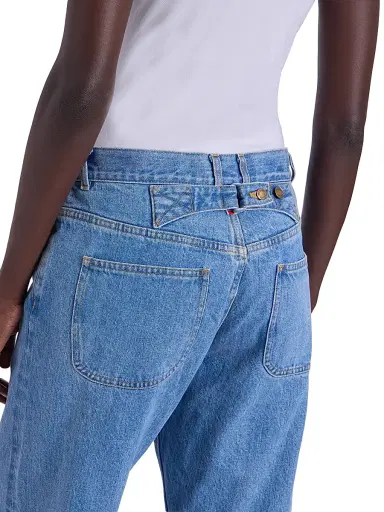 Thom Browne Women's Washed Classic 5-Pocket Selvedge Jeans - Light Blue - Size 10 | Thumbnail 6 Thom Browne Women's Washed Classic 5-Pocket Selvedge Jeans - Light Blue - Size 10 | Thumbnail 6