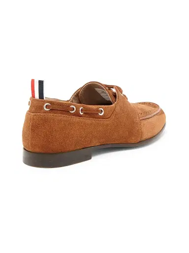 Thom Browne Men's Padded Suede Boat Shoes - Caramel - Size 9 | Thumbnail 3