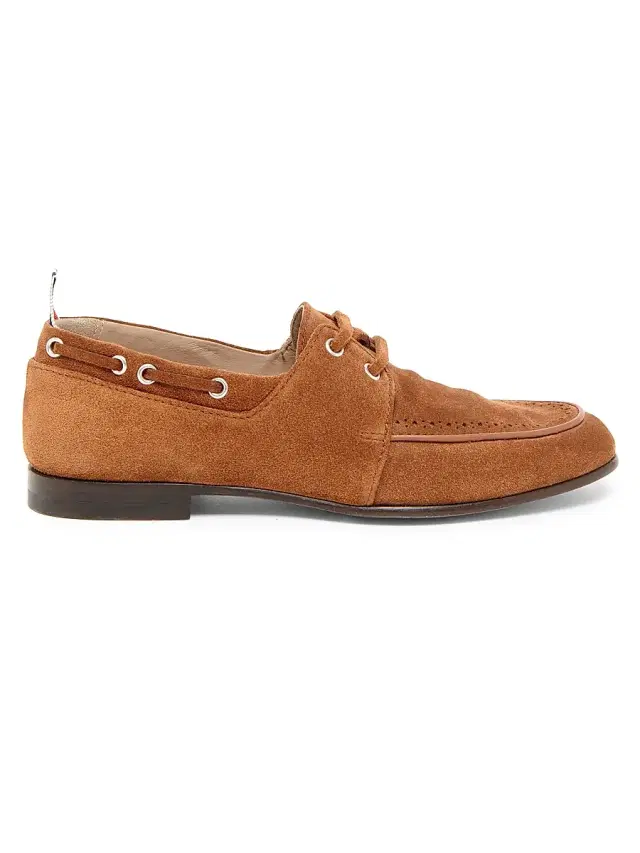 Thom Browne Men's Padded Suede Boat Shoes - Caramel