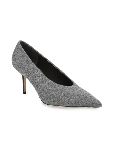 Favorite Daughter Women's Zoe Point-Toe Wool Pumps - Grey - Size 11 | Thumbnail 2