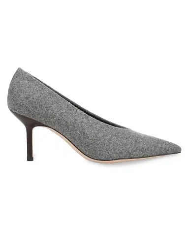 Favorite Daughter Women's Zoe Point-Toe Wool Pumps - Grey - Size 11 | Thumbnail 1