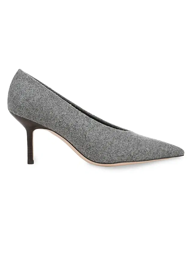 Favorite Daughter Women's Zoe Point-Toe Wool Pumps - Grey
