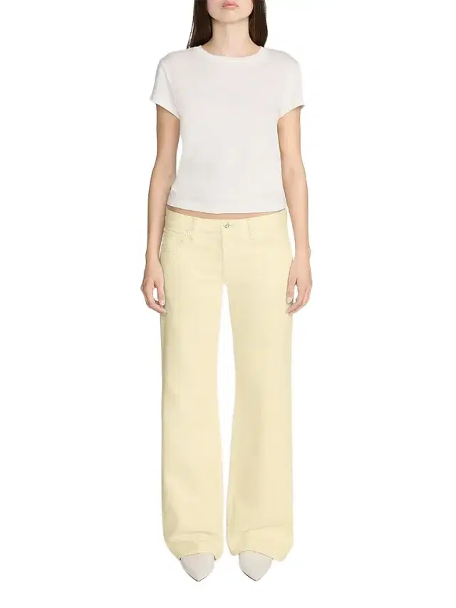 FRAME Women's Amelia Gray x  The Pixie Gray Denim Wide-Leg Jeans - Limoncello