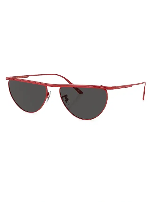 Khaite x Oliver Peoples Women's 1984C 56MM Metal Sunglasses - Red Dark Grey