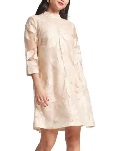 Frances Valentine Women's Diplomat Floral Sequinned Shift Minidress - Oyster - Size 28 | Thumbnail 1 Frances Valentine Women's Diplomat Floral Sequinned Shift Minidress - Oyster - Size 28 | Thumbnail 1
