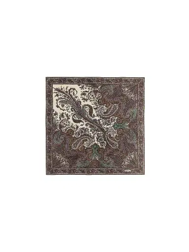 Ralph Lauren Collection Women's Paisley Silk Scarf - Cream Multi | Thumbnail 1