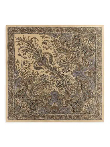 Ralph Lauren Collection Women's Paisley Silk Scarf - Tan Multi | Thumbnail 1