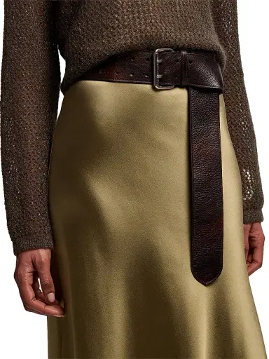 Ralph Lauren Collection Women's Leather Double-Prong Belt | Thumbnail 2 Ralph Lauren Collection Women's Leather Double-Prong Belt | Thumbnail 2