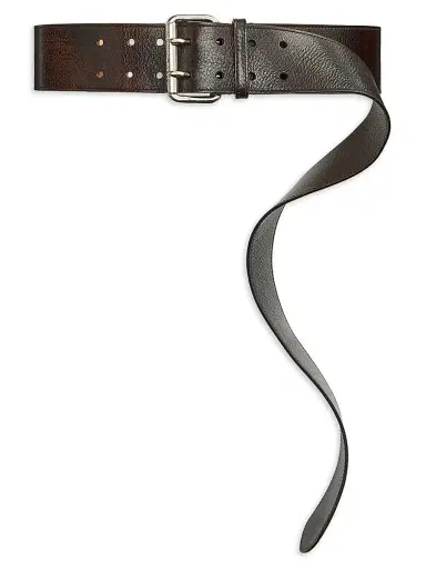 Ralph Lauren Collection Women's Leather Double-Prong Belt | Thumbnail 1 Ralph Lauren Collection Women's Leather Double-Prong Belt | Thumbnail 1