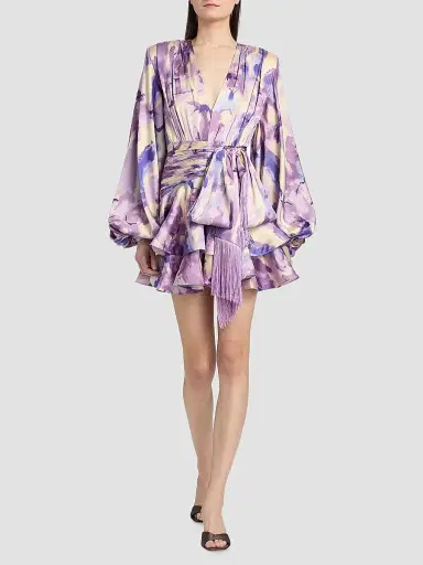Bronx and Banco Women's Wisteria Bedouin Abstract A-Line Minidress - Purple Multi | Thumbnail 2 Bronx and Banco Women's Wisteria Bedouin Abstract A-Line Minidress - Purple Multi | Thumbnail 2