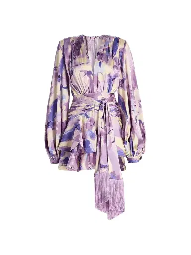 Bronx and Banco Women's Wisteria Bedouin Abstract A-Line Minidress - Purple Multi | Thumbnail 1 Bronx and Banco Women's Wisteria Bedouin Abstract A-Line Minidress - Purple Multi | Thumbnail 1