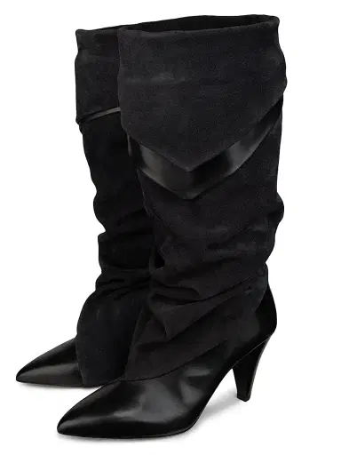 Isabel Marant Women's Lezra 75MM Slouchy Leather Boots - Black - Size 12 | Thumbnail 2 Isabel Marant Women's Lezra 75MM Slouchy Leather Boots - Black - Size 12 | Thumbnail 2