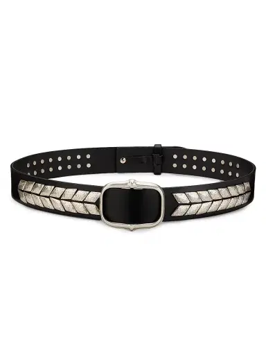 Isabel Marant Women's Belja Studded Leather Belt | Thumbnail 1
