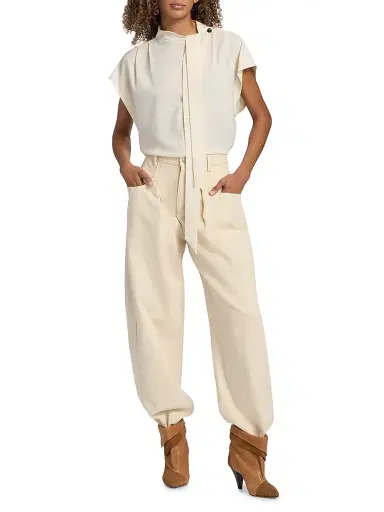 Isabel Marant Women's Selene Scarf Woven Top | Thumbnail 2 Isabel Marant Women's Selene Scarf Woven Top | Thumbnail 2