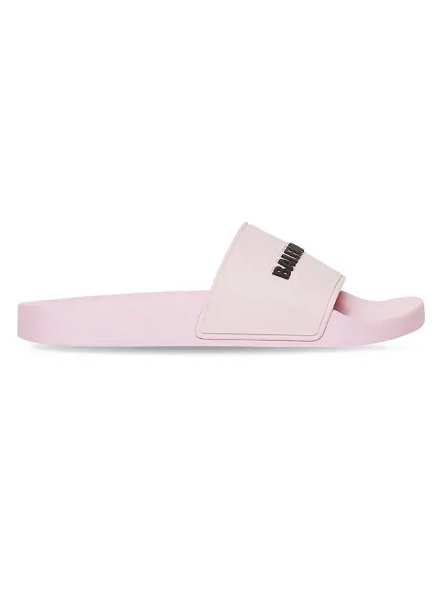 Balenciaga Women's Pool Slide Sandals - Light Pink Black