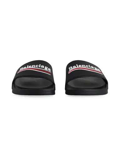 Balenciaga Women's Pool Slide Sandals - Black | Thumbnail 4