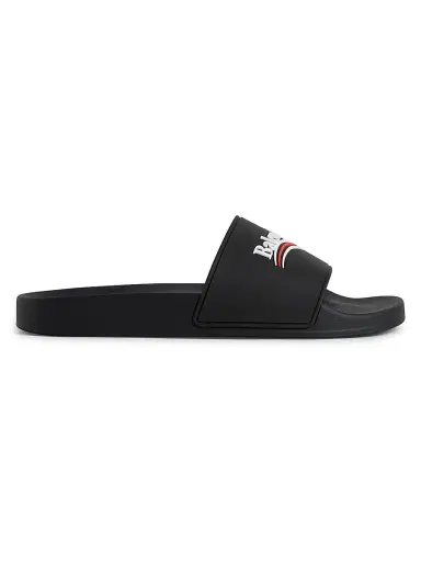 Balenciaga Women's Pool Slide Sandals - Black | Thumbnail 1
