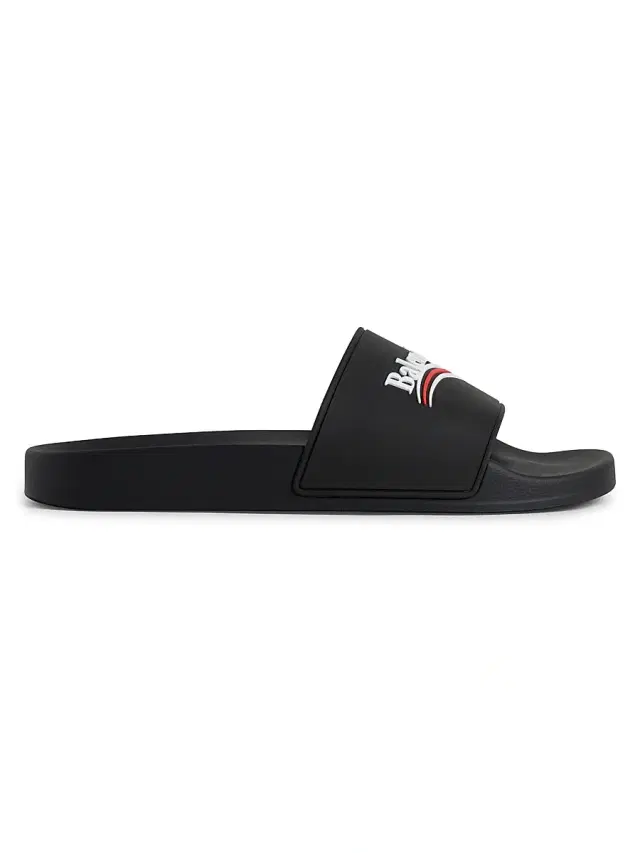 Balenciaga Women's Pool Slide Sandals - Black