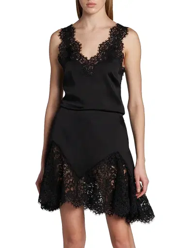 Stella McCartney Women's Lace-Trimmed Satin Top | Thumbnail 3 Stella McCartney Women's Lace-Trimmed Satin Top | Thumbnail 3