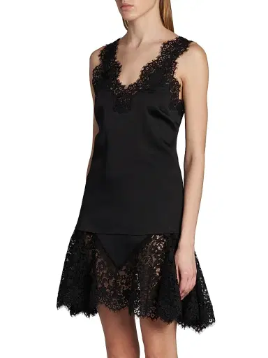 Stella McCartney Women's Lace-Trimmed Satin Top | Thumbnail 4 Stella McCartney Women's Lace-Trimmed Satin Top | Thumbnail 4
