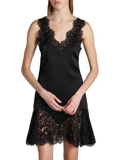 Stella McCartney Women's Lace-Trimmed Satin Top | Thumbnail 6 Stella McCartney Women's Lace-Trimmed Satin Top | Thumbnail 6