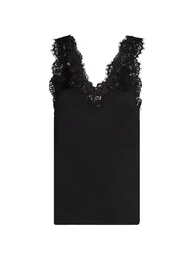 Stella McCartney Women's Lace-Trimmed Satin Top | Thumbnail 1 Stella McCartney Women's Lace-Trimmed Satin Top | Thumbnail 1
