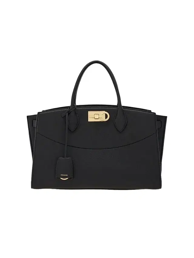 FERRAGAMO Women's New Ferragamo Studio  Leather Top Handle Bag - Nero