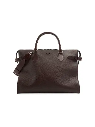 Valentino Garavani Men's Antibes Duffle Bag in Grained Leather | Thumbnail 1 Valentino Garavani Men's Antibes Duffle Bag in Grained Leather | Thumbnail 1