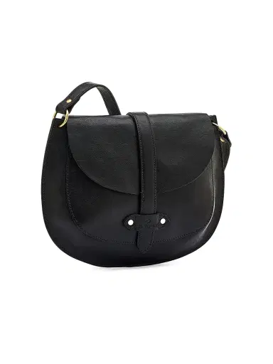 Il Bisonte Women's Archivio Leather Saddle Bag - Nero | Thumbnail 3 Il Bisonte Women's Archivio Leather Saddle Bag - Nero | Thumbnail 3