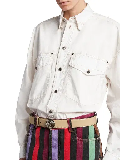 Versace Women's Medusa Leather Belt | Thumbnail 2