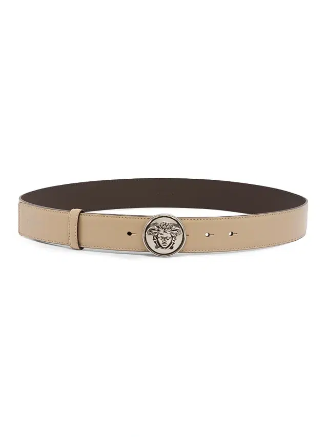 Versace Women's Medusa Leather Belt - Dove Grey